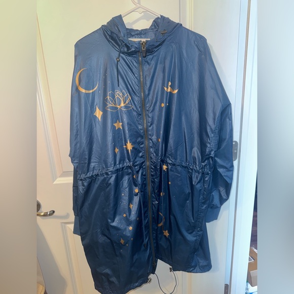 Disney Jackets & Blazers - Disney Navy Jasmine Hooded Rain Coat